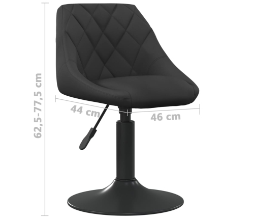 Sillas de comedor giratorias 2 uds terciopelo negro