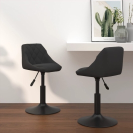 Sillas de comedor giratorias 2 uds terciopelo negro
