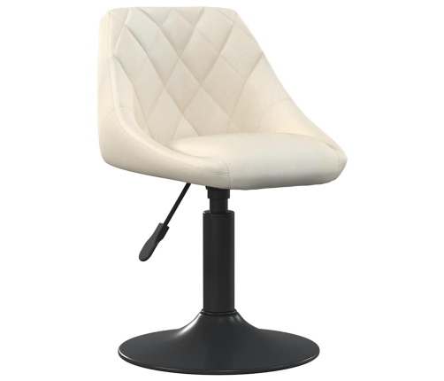 Sillas de comedor giratorias 2 uds terciopelo crema