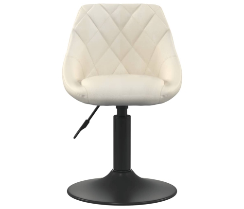 Sillas de comedor giratorias 2 uds terciopelo crema