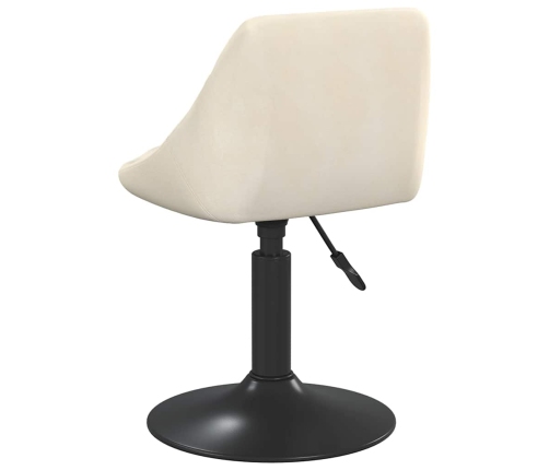 Sillas de comedor giratorias 2 uds terciopelo crema