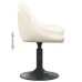 Sillas de comedor giratorias 2 uds terciopelo crema