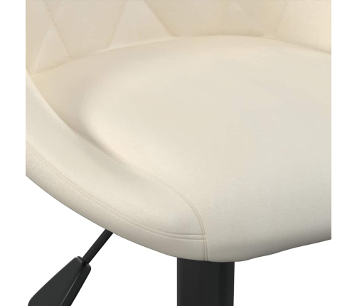 Sillas de comedor giratorias 2 uds terciopelo crema