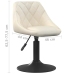 Sillas de comedor giratorias 2 uds terciopelo crema