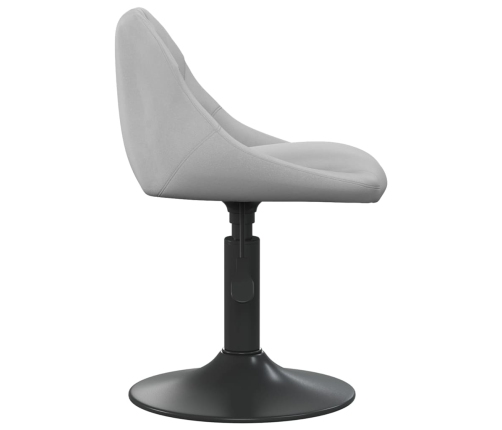 Sillas de comedor giratorias 2 uds de terciopelo gris claro