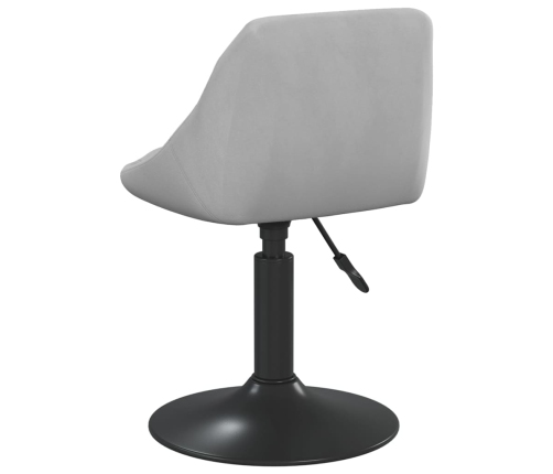 Sillas de comedor giratorias 2 uds de terciopelo gris claro