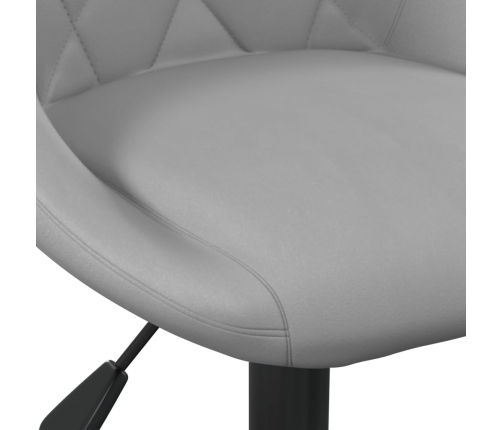 Sillas de comedor giratorias 2 uds de terciopelo gris claro