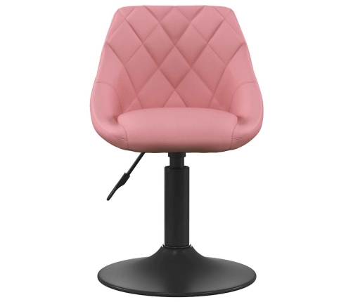 Sillas de comedor giratorias 2 unidades terciopelo rosa