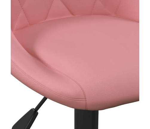 Sillas de comedor giratorias 2 unidades terciopelo rosa