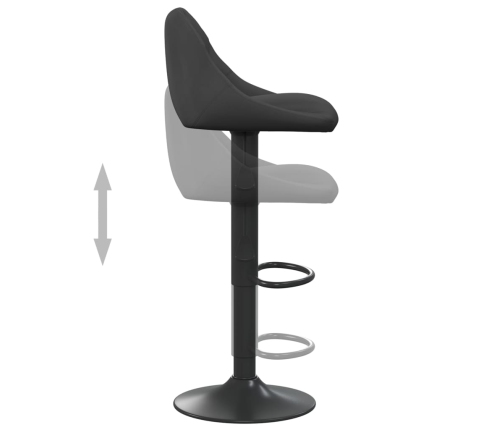 Taburete de cocina de terciopelo negro