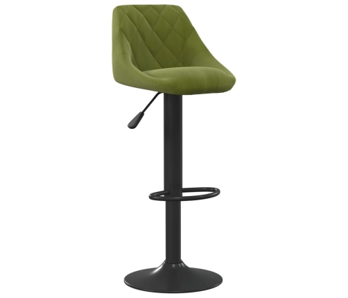 Taburetes de cocina 2 uds terciopelo verde claro