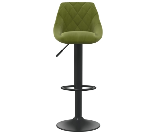 Taburetes de cocina 2 uds terciopelo verde claro