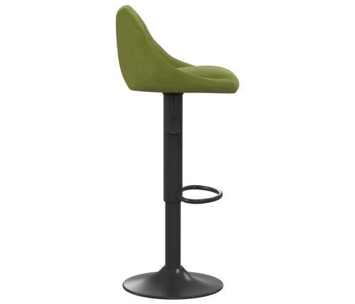 Taburetes de cocina 2 uds terciopelo verde claro