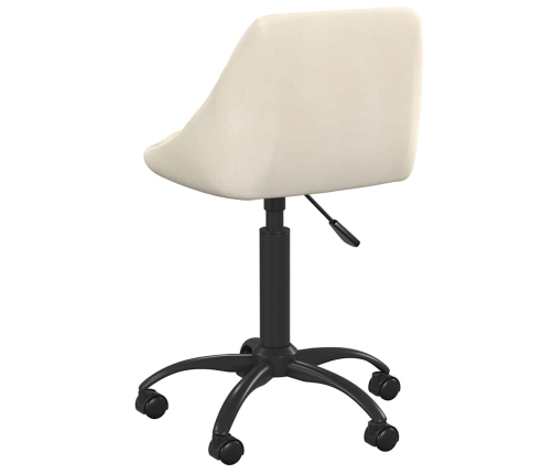 Silla de comedor de terciopelo crema