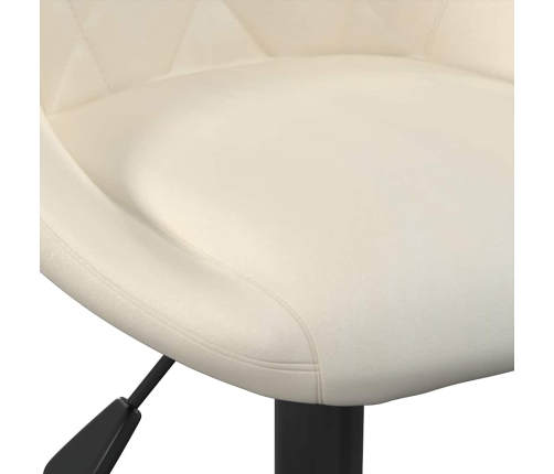 Silla de comedor de terciopelo crema