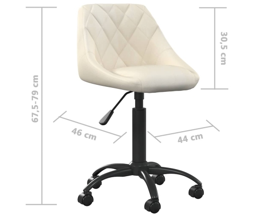 Silla de comedor de terciopelo crema