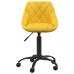 Silla de comedor de terciopelo amarillo mostaza