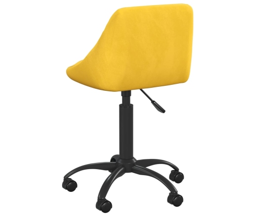 Silla de comedor de terciopelo amarillo mostaza