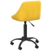 Silla de comedor de terciopelo amarillo mostaza