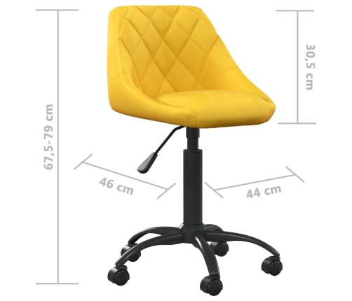 Silla de comedor de terciopelo amarillo mostaza