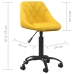 Silla de comedor de terciopelo amarillo mostaza