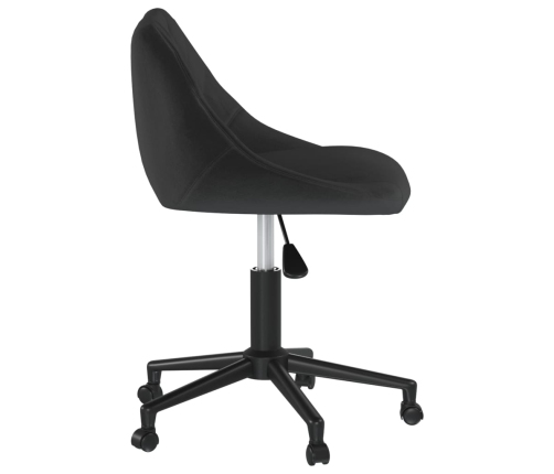 Silla de oficina giratoria de terciopelo negro