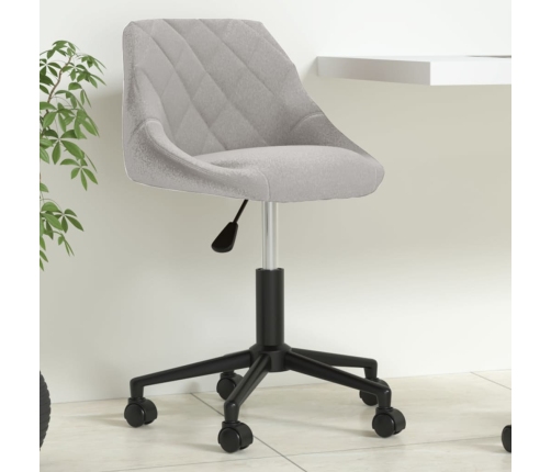 Silla de oficina giratoria de terciopelo gris claro