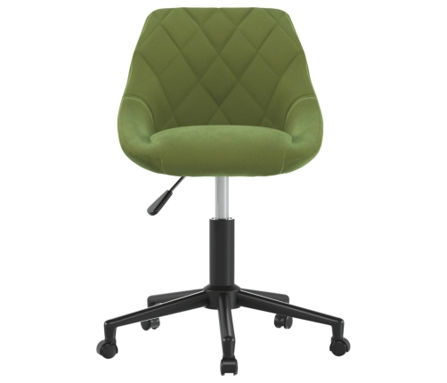 Silla de oficina giratoria de terciopelo verde claro