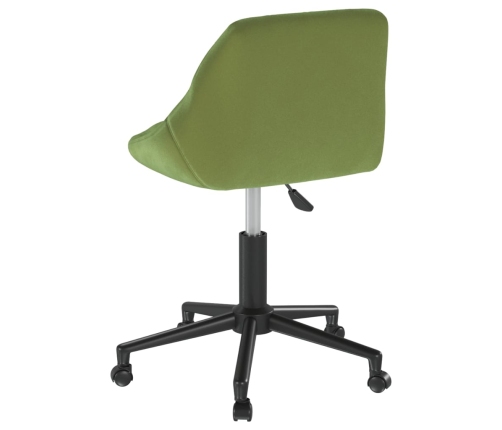 Silla de oficina giratoria de terciopelo verde claro