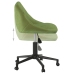 Silla de oficina giratoria de terciopelo verde claro