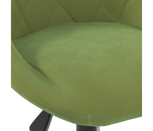 Silla de oficina giratoria de terciopelo verde claro