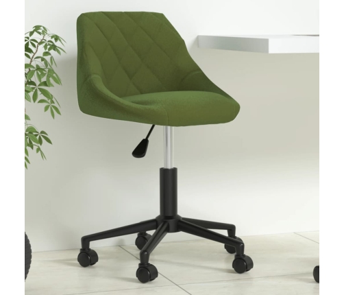 Silla de oficina giratoria de terciopelo verde claro