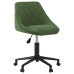 Silla de oficina giratoria de terciopelo verde oscuro