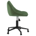 Silla de oficina giratoria de terciopelo verde oscuro