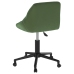 Silla de oficina giratoria de terciopelo verde oscuro