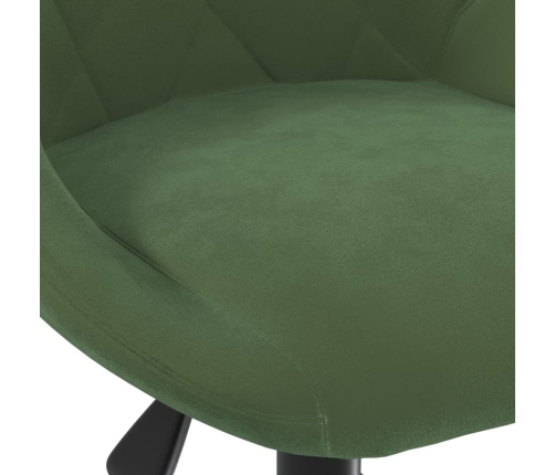 Silla de oficina giratoria de terciopelo verde oscuro