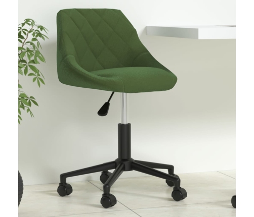 Silla de oficina giratoria de terciopelo verde oscuro