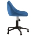 Silla de oficina giratoria de terciopelo azul