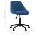 Silla de oficina giratoria de terciopelo azul