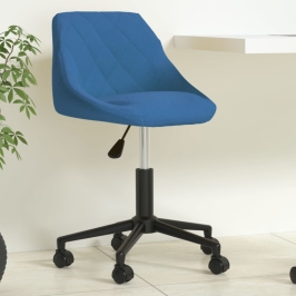 Silla de oficina giratoria de terciopelo azul