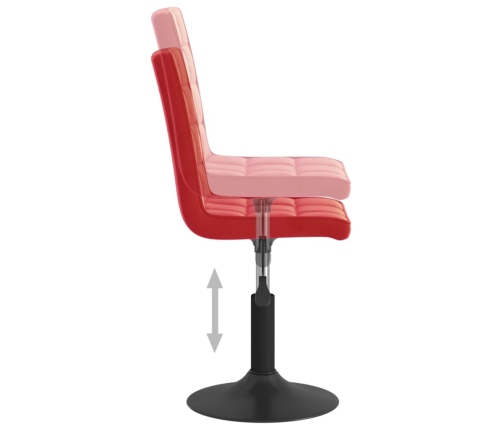 Sillas de comedor giratorias 2 uds terciopelo rojo vino tinto