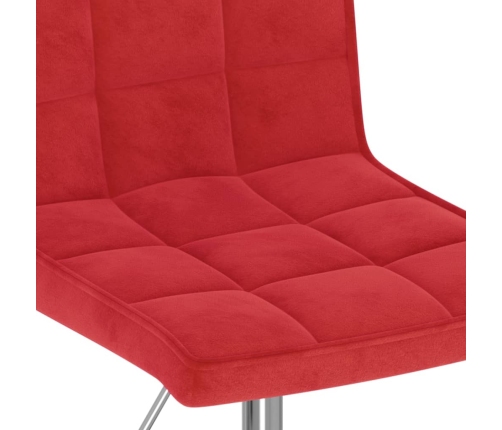 Sillas de comedor giratorias 2 uds terciopelo rojo vino tinto