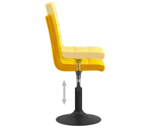 Sillas de comedor giratorias 2 uds terciopelo amarillo mostaza