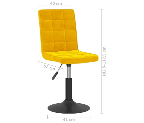 Sillas de comedor giratorias 2 uds terciopelo amarillo mostaza