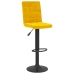 Taburete de cocina de terciopelo amarillo mostaza