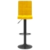 Taburete de cocina de terciopelo amarillo mostaza
