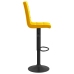 Taburete de cocina de terciopelo amarillo mostaza