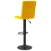 Taburete de cocina de terciopelo amarillo mostaza