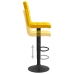 Taburete de cocina de terciopelo amarillo mostaza