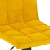 Taburete de cocina de terciopelo amarillo mostaza